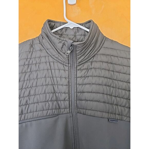 Leupold Full Zip Grey Size Large Zippers Pockets Jacket - Picture 8 of 8